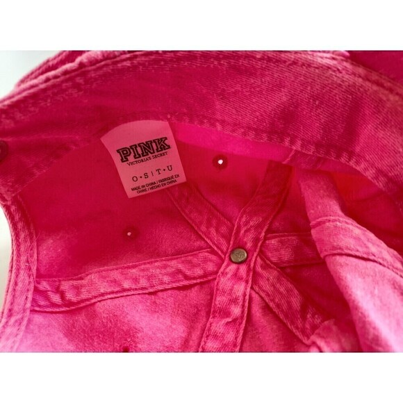 Victoria's Secret Hat PINK NATION Baseball Cap Neon Pink Sports Adjustable Back - Picture 10 of 10